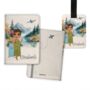 Personalised Cartoon Lady Passport Cover Luggage Tag, thumbnail 1 of 9