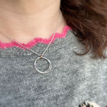 Sterling Silver Circles Necklace, 3 of 5