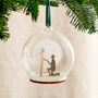 Metallic Engagement Silhouette Personalised Christmas Bauble, thumbnail 1 of 6