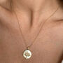 Lotus Coin Sterling Silver Necklace, thumbnail 3 of 12