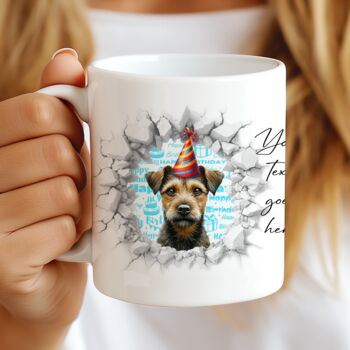 Personalised Patterdale Birthday Break Through Dog, 7 of 8