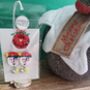 Festive Painted Father Christmas Earrings With Stand, thumbnail 7 of 12