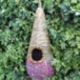 Handmade Bird Box Made From Recycled Sari Fabric, thumbnail 2 of 5