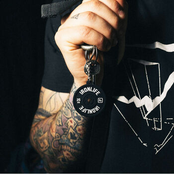 Gym Gift For Him Or Her Weight Plate Keyring, 4 of 4
