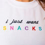 I Just Want Snacks Embroidered Sweatshirt, thumbnail 5 of 11