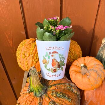 Personalised Autumn / Christmas Garden Plant Pot, 4 of 5