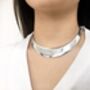 Sterling Silver Choker Necklace With Open Back, thumbnail 8 of 11
