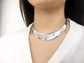 Sterling Silver Choker Necklace With Open Back, 8 of 11