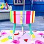 Rainbow Stripe Bedside Table, Pink And Mint Green, thumbnail 1 of 6