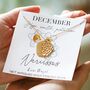Personalised Gold Sterling Silver Birth Flower Necklace, thumbnail 6 of 11
