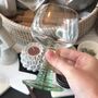 Retro Green Ripple Stemmed Wine Glasses Set Of Four, thumbnail 4 of 4