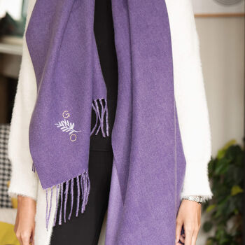 Reversible Colour Contrast Cashmere Blend Scarf, 4 of 12