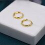 Sterling Silver Crumbled Foil Effect Hoop Earrings, thumbnail 6 of 12
