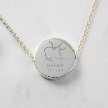 Zodiac Star Sign Silver Tone Necklace, 5 of 5