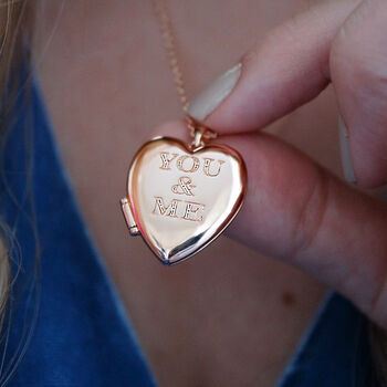 'You And Me' Heart Locket Necklace, 3 of 10
