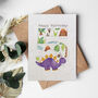 Dinosaur Birthday Five Plantable Seed Card, thumbnail 1 of 2