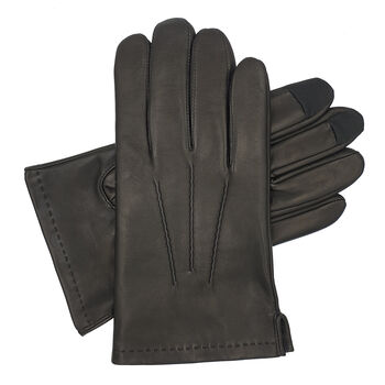 Cosmore. Men's Leather Touchscreen Gloves, 2 of 8