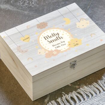 Personalised New Baby Keepsake Hamper Box, 3 of 5