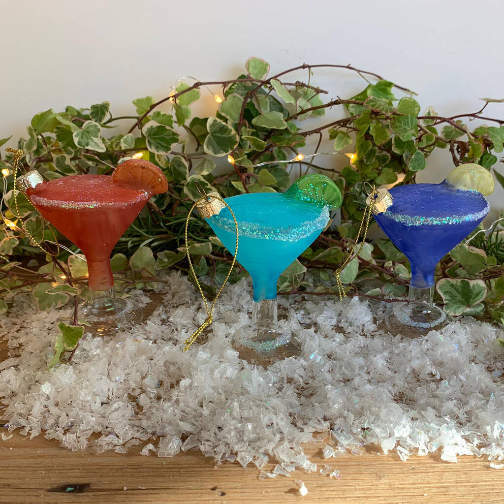 Set Of Three Cocktail Baubles By Lime Lace