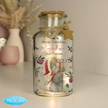 Personalised Me To You Cosy Winter LED Jar – Christmas Ornament, 3 of 5