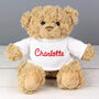Personalised Pink Or Blue Teddy Bear For Birthdays, thumbnail 2 of 3