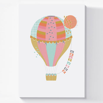 Personalised Hot Air Balloon Nursery Print, 3 of 4