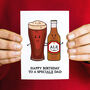 'Speciale Dad' Funny Beer Birthday Card For Dad, thumbnail 1 of 2