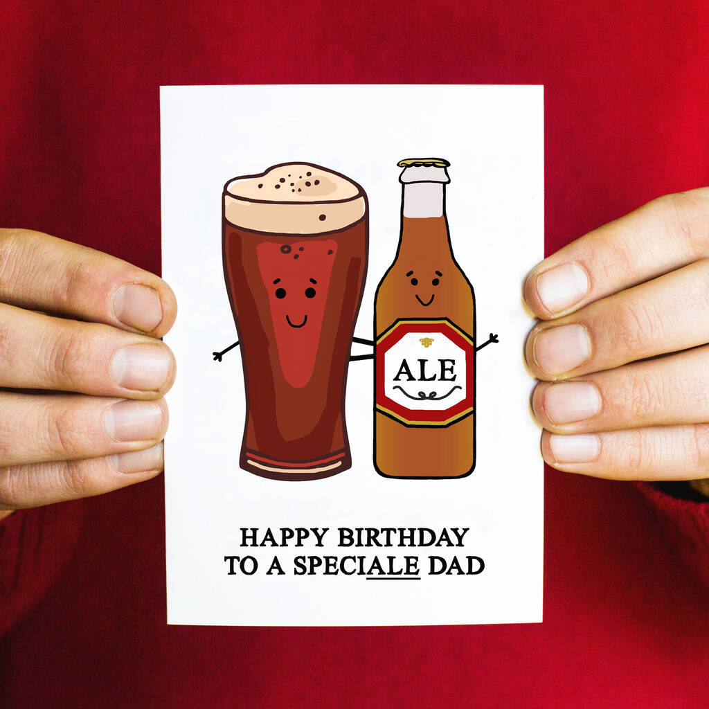 'Speciale Dad' Funny Beer Birthday Card For Dad By Of Life & Lemons