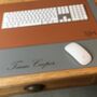 Personalised Engraved Leather Desk Mat, thumbnail 1 of 12