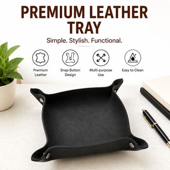 Executive Leather Velvet Desk Tray, 12 of 12