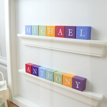 Personalised Double Name Alphabet Block Frame, 6 of 7