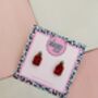 Hot Sauce Glitter Resin Studs / Gift For Food Lover / Spicy Jewellery / Handmade Accessories, thumbnail 3 of 5