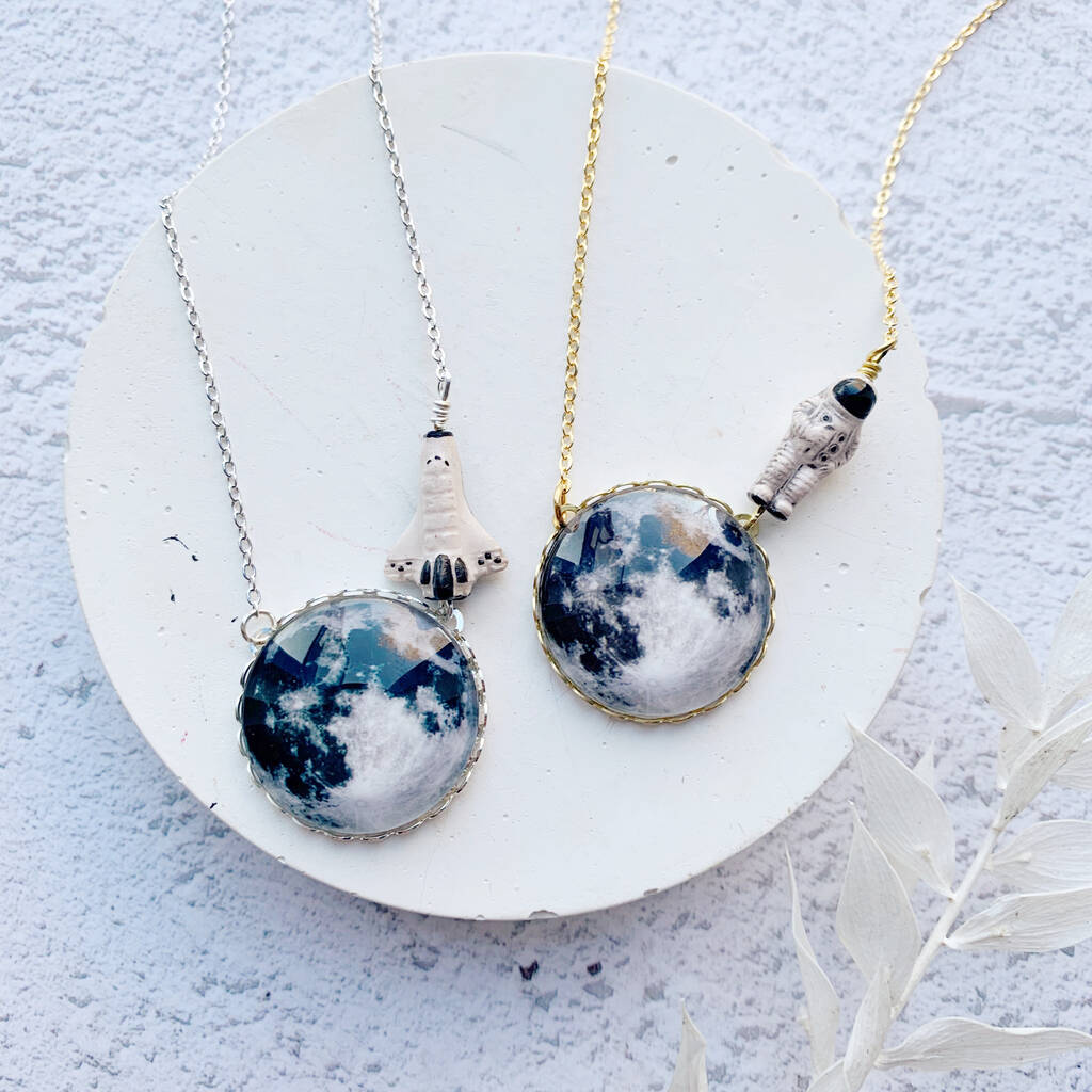 Moon And Astro Necklace By Lucent Studios | notonthehighstreet.com