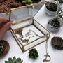 Antique Glass And Gold Finish Jewellery Box, thumbnail 4 of 10