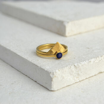 Triangle Sunrise Ring Stack, 3 of 9