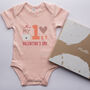 Organic Cotton My First Valentine’s Day Baby Grow, thumbnail 1 of 5
