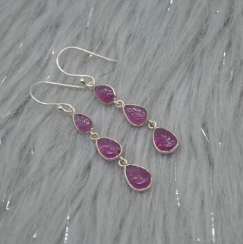 Ruby Earrings Dangle Drop, 2 of 8
