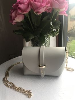 Personalised Leather Mini Chain Clutch Bag, 7 of 8