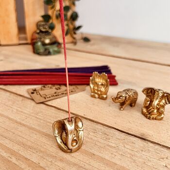 Mini Handmade Brass Elephant Incense Holder, 10 of 10