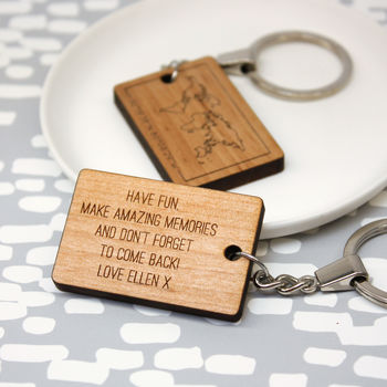 Personalised Map And Coordinates Keyring, 2 of 2