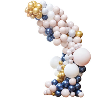 Luxe Marble, Navy And Gold Chrome Balloon Arch Kit, 2 of 2