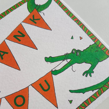Crocodile Party Invitation And Thank You Notecards, 5 of 6