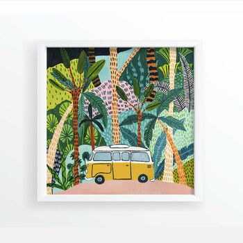 Jungle Camper Van Art Print, 2 of 6