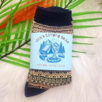 Men Wool Blend Personalised Label Socks,Stocking Filler, 4 of 12