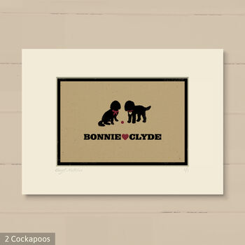 Personalised Cockapoo Print For One Or Two Dogs, 11 of 12