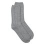 Recycled Wool / Cashmere Socks In Light Grey, thumbnail 2 of 4