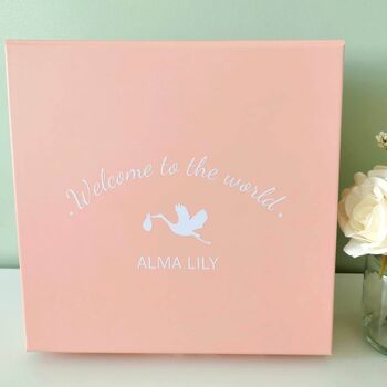 Luxury New Mum And Baby Lamb Gift Hamper | Personalised, 5 of 12
