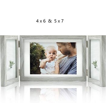 Grey Triple Picture Frames With 360° Folding Hinge, 2 of 12