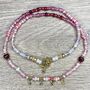 Pink Ombre Pearl And Semi Precious Love Necklace, thumbnail 7 of 9