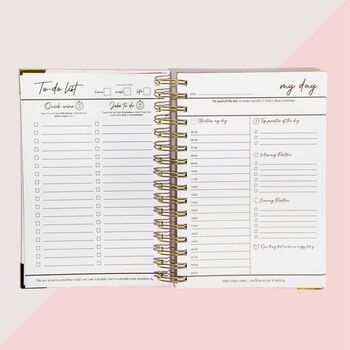 Green A5 Undated Time Block Daily Productivity Planner, 3 of 5